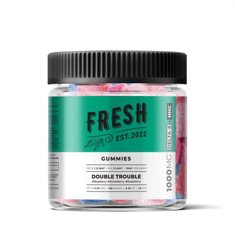 Double Trouble Gummies - Delta 8 - Fresh - 1000mg - Thumbnail 2