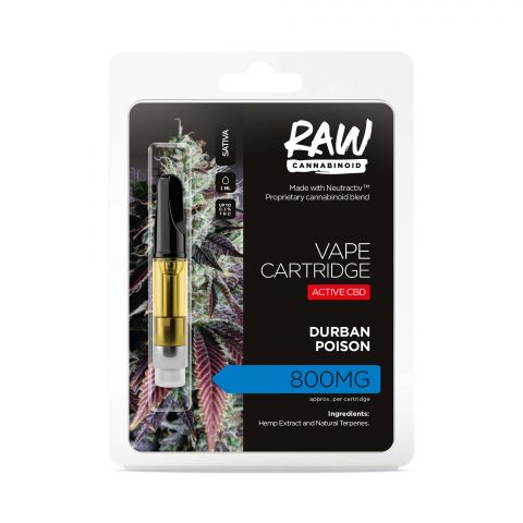 Durban Poison Cartridge - Active CBD - Cartridge - RAW - 800mg - Thumbnail 2
