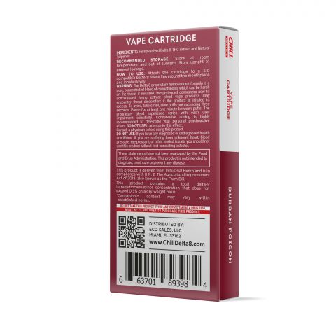 Durban Poison Cartridge - Delta 8 - Chill - 900mg - Thumbnail 3