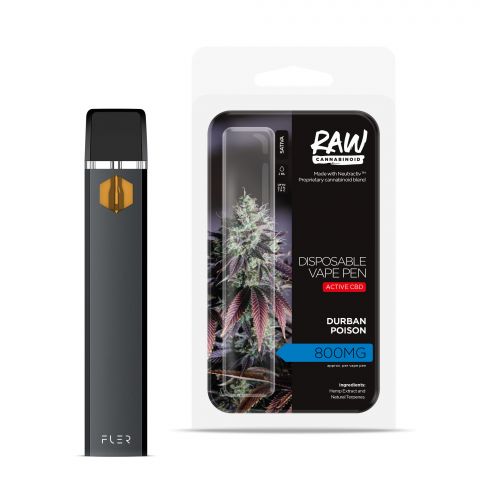 Durban Poison Vape - Active CBD - Disposable - Raw- 800mg - Thumbnail 1