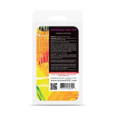 Durban Poison Vape - HHC THC - Disposable - Artisan - 900mg - Thumbnail 3
