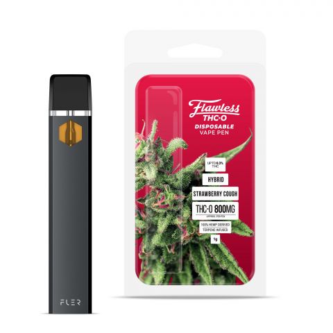 Flawless THC-O Disposable Vape Pen - Strawberry Cough - 800MG - 1