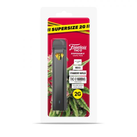 Flawless THC-O Disposable Vape Pen - Strawberry Napalm - 1600MG - Thumbnail 2