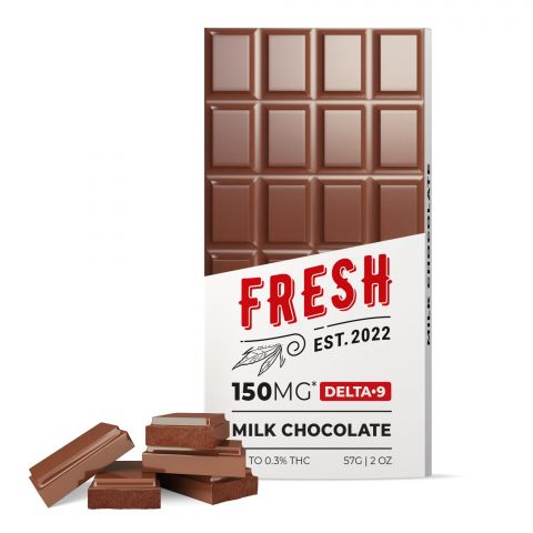 Fresh Delta-9 THC Chocolate Bar - Milk Chocolate - 150MG - 1