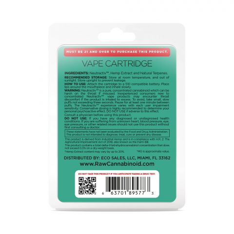 Gorilla Glue Cartridge - CBD - Raw - 800mg - Thumbnail 3