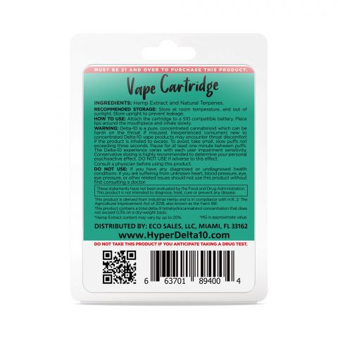 Gorilla Glue Cartridge - Delta 10 THC - Hyper - 900mg (1ml) - Thumbnail 3