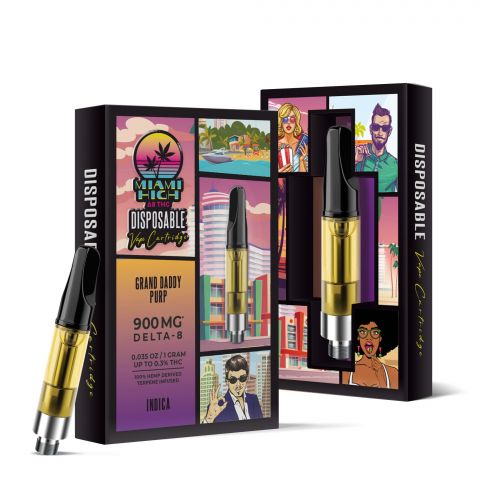 Grand Daddy Purp Cartridge - Delta 8 THC - Miami High - 900MG - Thumbnail 1