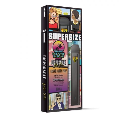 Grand Daddy Purp Delta 8 THC Vape Pen - Disposable - Miami High - 1800MG - Thumbnail 3