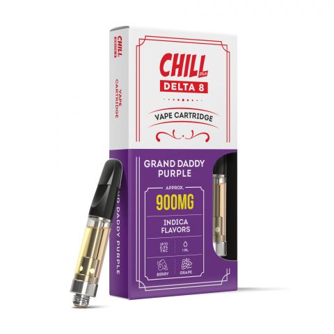 Grand Daddy Purple Cartridge - Delta 8 THC - Chill - 900mg (1ml) - Thumbnail 1