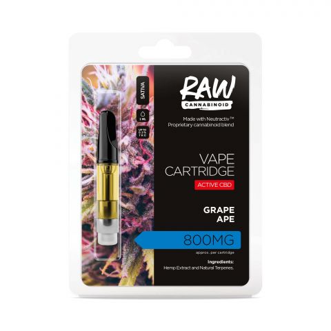 Grape Ape Cartridge - Active CBD - RAW - 800mg - Thumbnail 2