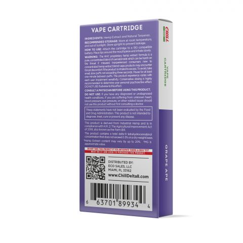 Grape Ape Cartridge - HHC - Chill Plus - 900MG - Thumbnail 3