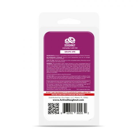 Grape Ape Vape - CBD & Enzactiv - Disposable - Doughnut - 920mg - Thumbnail 3