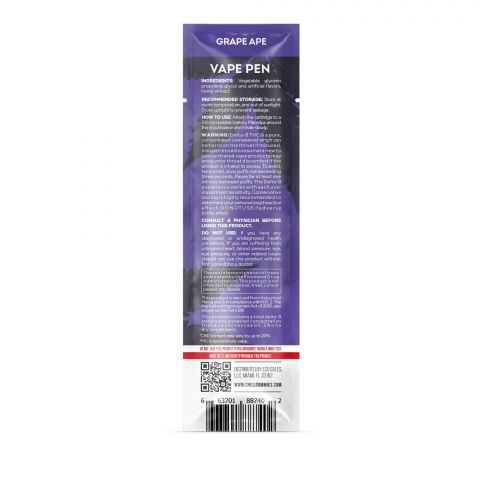 Grape Ape Vape - Delta 8- Mini Disposable - Chill - 450mg - Thumbnail 3