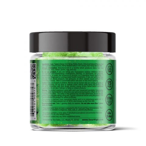 Green Apple Gummies - Delta 9 - Sour High - 300mg - Thumbnail 4