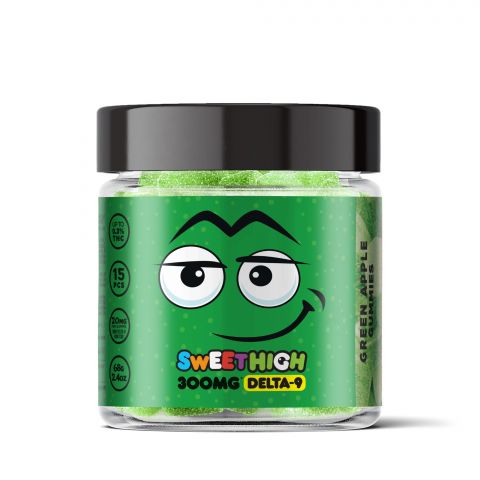 Green Apple Gummies - Delta 9 - Sour High - 300mg - Thumbnail 2