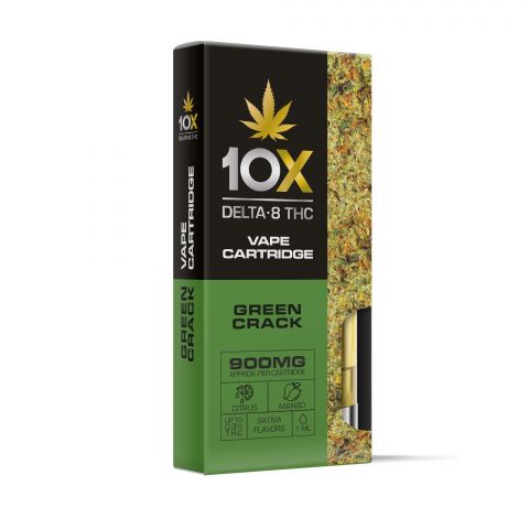 Green Crack Cartridge - Delta 8 THC - 10X - 900mg - Thumbnail 2