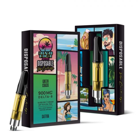 Green Crack Cartridge - Delta 8 THC - Miami High - 900MG - Thumbnail 1