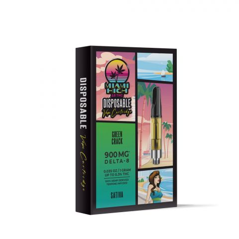 Green Crack Cartridge - Delta 8 THC - Miami High - 900MG - Thumbnail 2