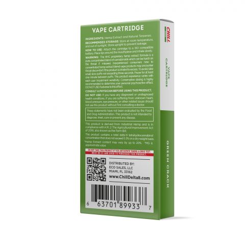 Green Crack Cartridge - HHC - Chill Plus - 900MG - Thumbnail 3