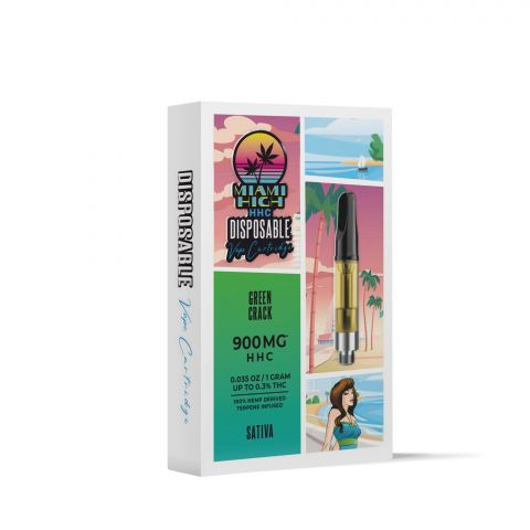 Green Crack Cartridge - HHC - Miami High - 900MG - Thumbnail 2