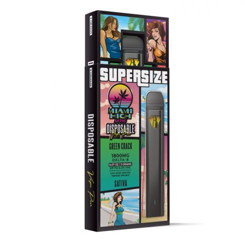 Green Crack Delta 8 THC Vape Pen - Disposable - Miami High - 1800MG - Thumbnail 3