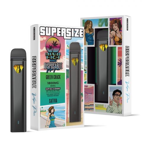 Green Crack HHC Vape Pen - Disposable - Miami High - 1800MG - Thumbnail 1