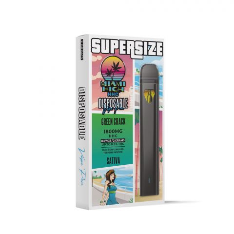 Green Crack HHC Vape Pen - Disposable - Miami High - 1800MG - Thumbnail 2