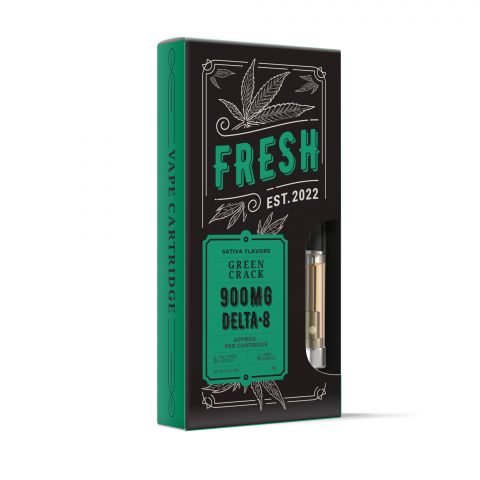 Green Crack Vape Cartridge - Delta 8 THC - Fresh - 900MG - Thumbnail 2