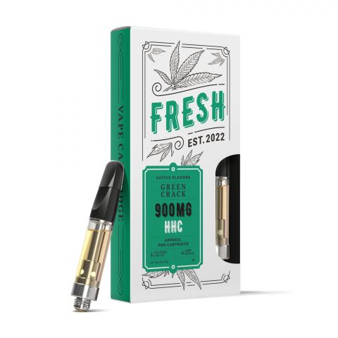 900mg HHC Vape Cart - Green Crack - Sativa - 1ml  - Fresh - Thumbnail 1