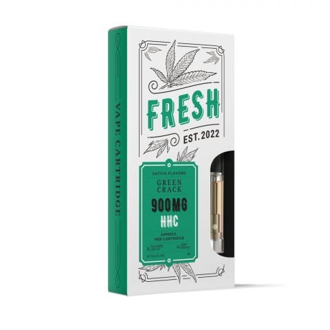 900mg HHC Vape Cart - Green Crack - Sativa - 1ml  - Fresh - Thumbnail 2