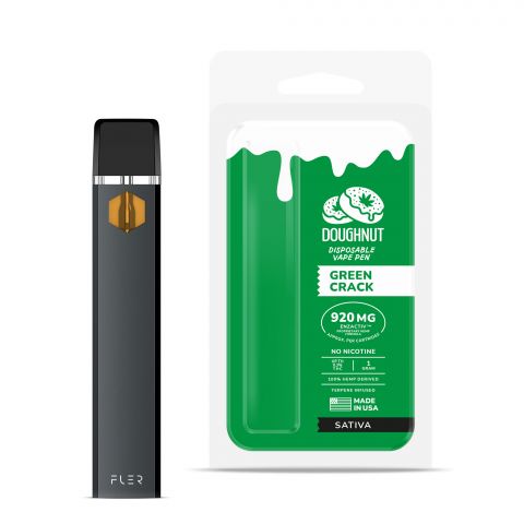 Green Crack Vape Pen - CBD & Enzactiv - Disposable - Doughnut - 920mg - 1