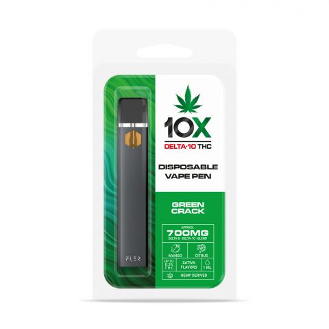 Green Crack Vape Pen - Delta 10 THC - Disposable - 10X - 700mg - Thumbnail 2