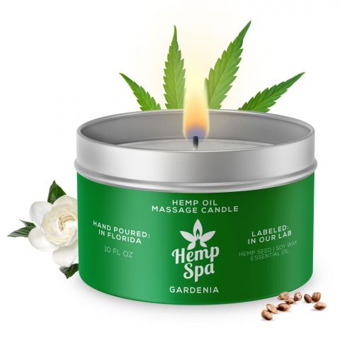 Hemp Spa Hemp Oil Massage Candle - Gardenia - 1