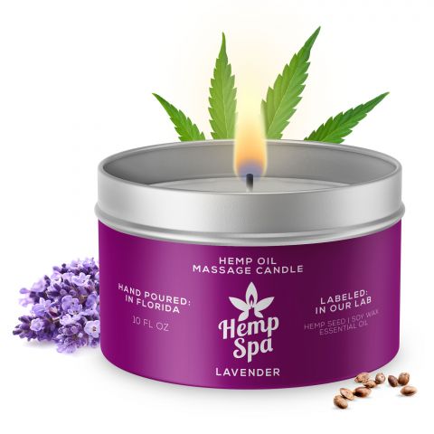Hemp Spa Hemp Oil Massage Candle - Lavender - 1