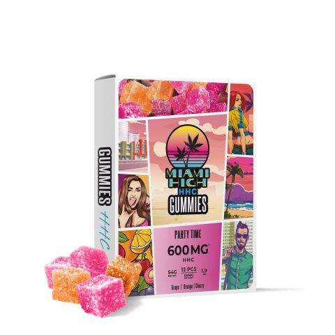 HHC Gummies - Party Time - Miami High - 600MG - Thumbnail 1