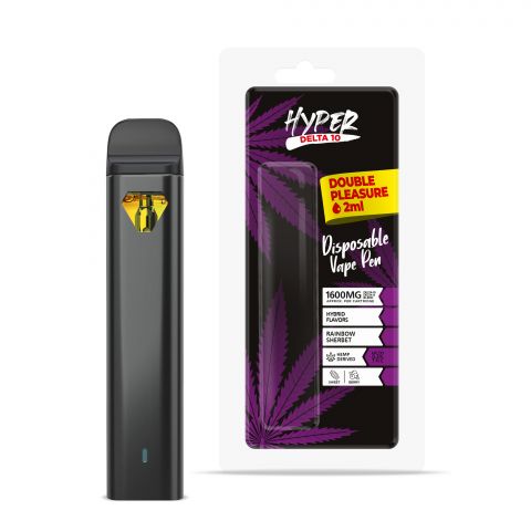 1600mg D10, D8 Vape Pen - Rainbow Sherbet - Hybrid - 2ml - Hyper - Thumbnail 1