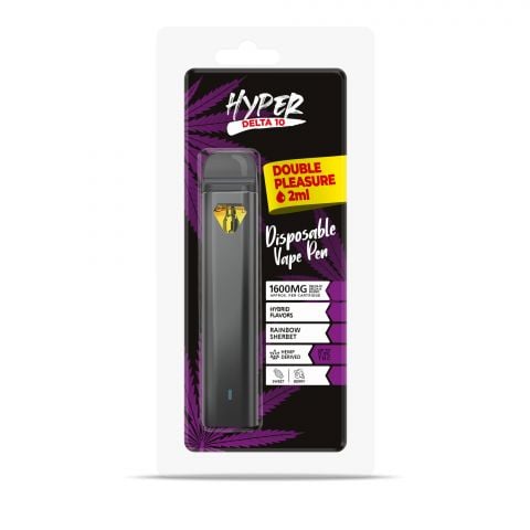 1600mg D10, D8 Vape Pen - Rainbow Sherbet - Hybrid - 2ml - Hyper - Thumbnail 2