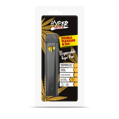 1600mg D10, D8 Vape Pen - Sour Mango - Hybrid - 2ml - Hyper - Thumbnail 2