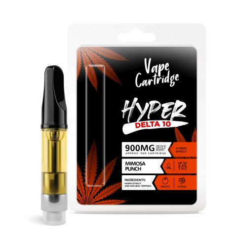 900mg D10, D8 Vape Cart - Mimosa Punch - Hybrid - 1ml - Hyper - Thumbnail 1