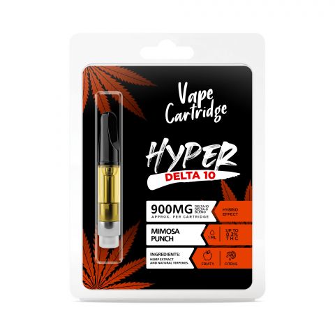 900mg D10, D8 Vape Cart - Mimosa Punch - Hybrid - 1ml - Hyper - Thumbnail 2