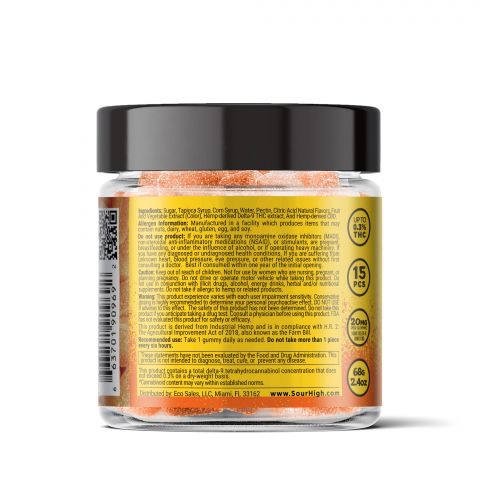 Mango Gummies - Delta 9 - Sour High - 300mg - Thumbnail 4