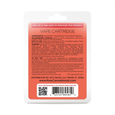 Mango Kush Cartridge - Active CBD - Raw - 800mg - Thumbnail 3