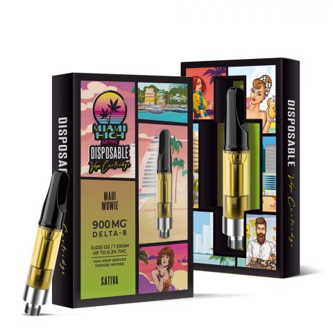 Maui Wowie Cartridge - Delta 8 THC - Miami High - 900MG - 1