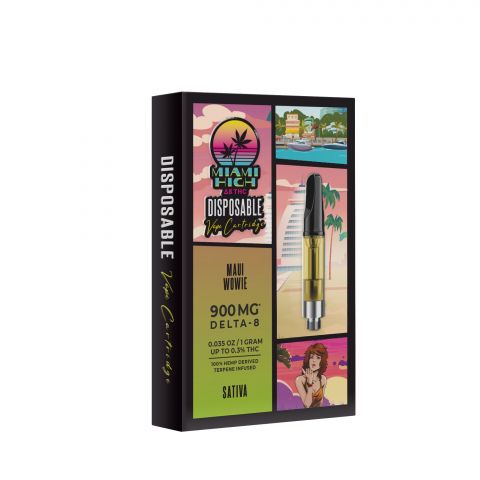 Maui Wowie Cartridge - Delta 8 THC - Miami High - 900MG - Thumbnail 2
