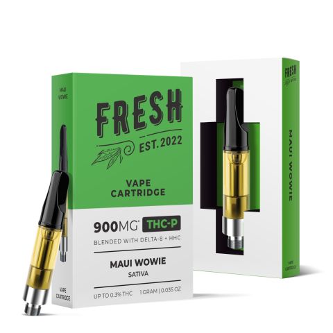 900mg THCP, D8, HHC Vape Cart - Maui Wowie - Sativa - 1ml - Fresh - Thumbnail 1