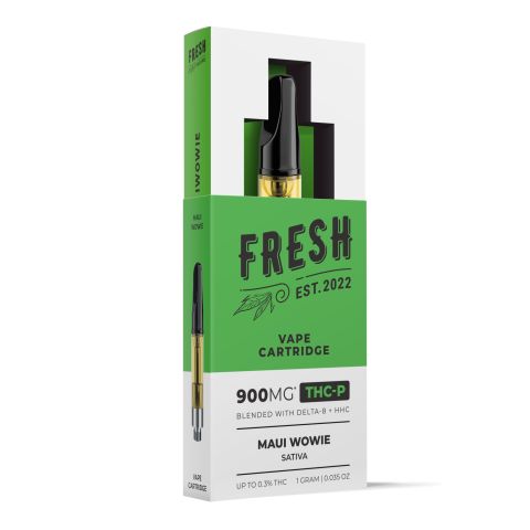 900mg THCP, D8, HHC Vape Cart - Maui Wowie - Sativa - 1ml - Fresh - Thumbnail 2