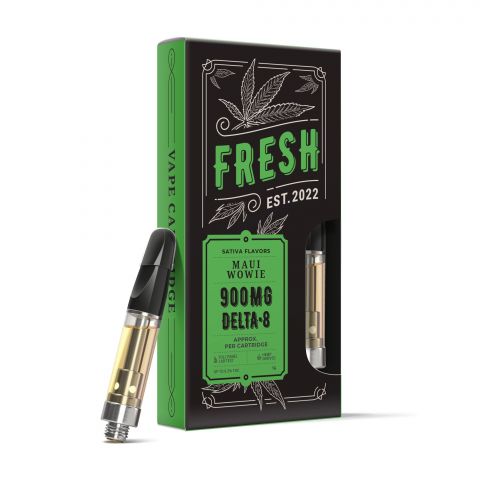 Maui Wowie Vape Cartridge - Delta 8 THC - Fresh - 900MG - Thumbnail 1