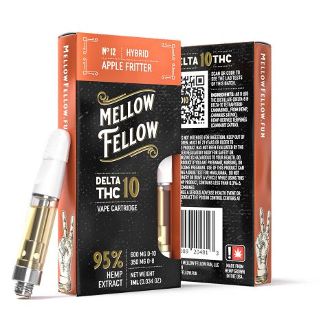 Mellow Fellow Delta-10 THC Vape Cartridge - Apple Fritter (Hybrid) - 950MG