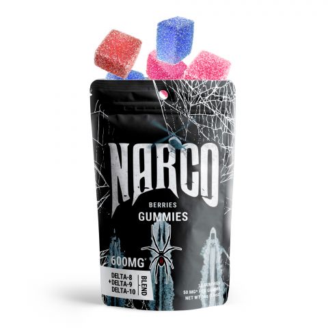 Narco Berries Gummies - Delta 9, Delta 8, Delta 10 Blend - Pure Blanco  - 600MG - 2