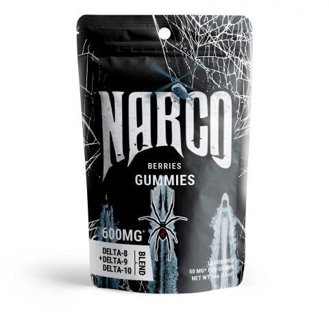Narco Berries Gummies - Delta 9, Delta 8, Delta 10 Blend - Pure Blanco  - 600MG - 3
